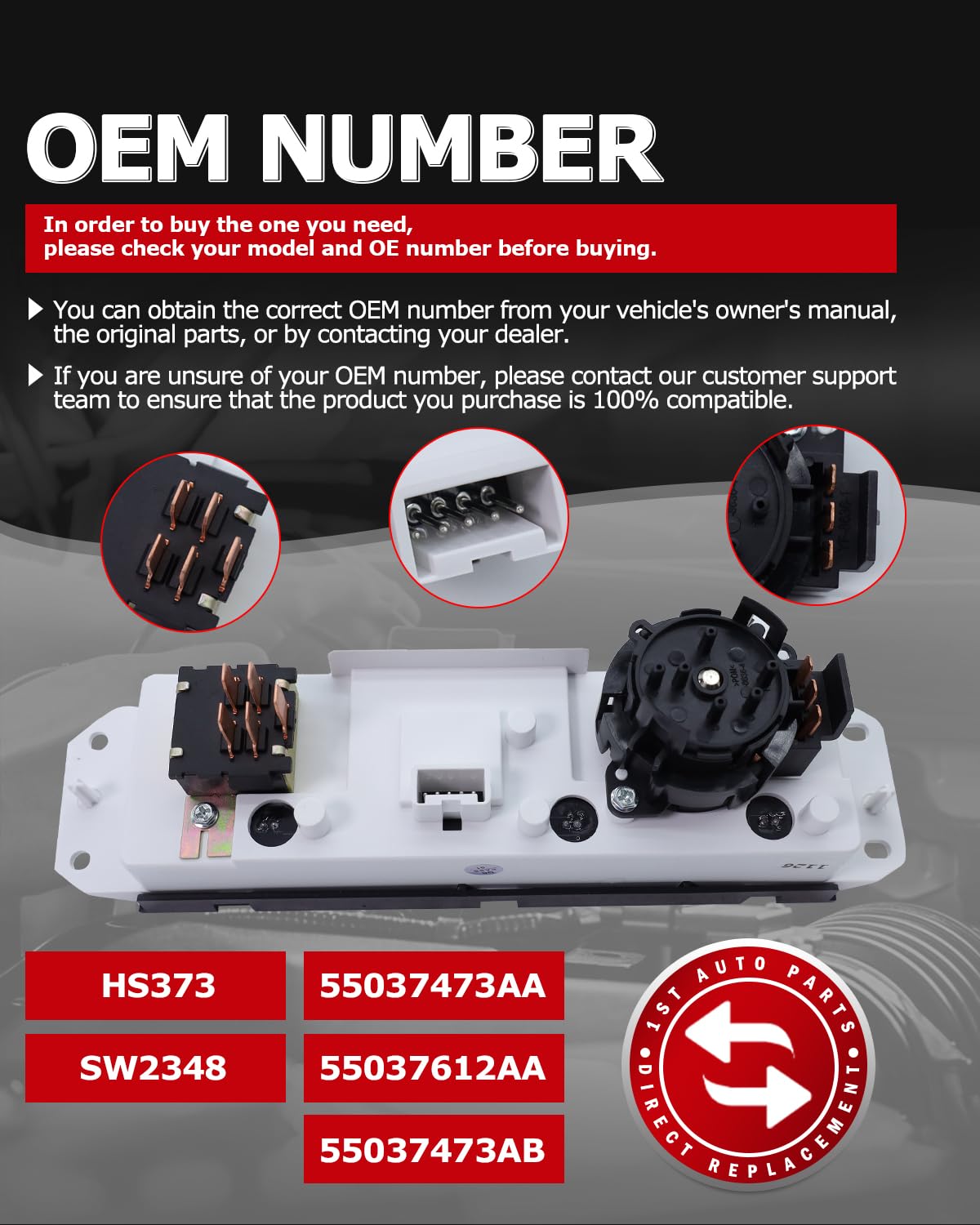 1ST HVAC Heater Control Panel Switch with Harness, A/C Climate Control Module Unit for Jeep Wrangler TJ 1999-2004, Replaces OE: 55037473AB, BL101, HS-373