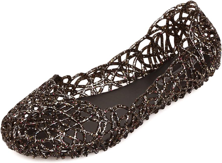 Womens Sandals Flat Jelly Shoes Slip On Hollow Out Loafers…