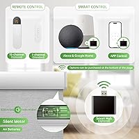 Vista 3 de Persianas motorizadas, persiana enrollable automática sin taladro, eléctrica inalámbrica para ventanas de interior, tela de tela, compatible