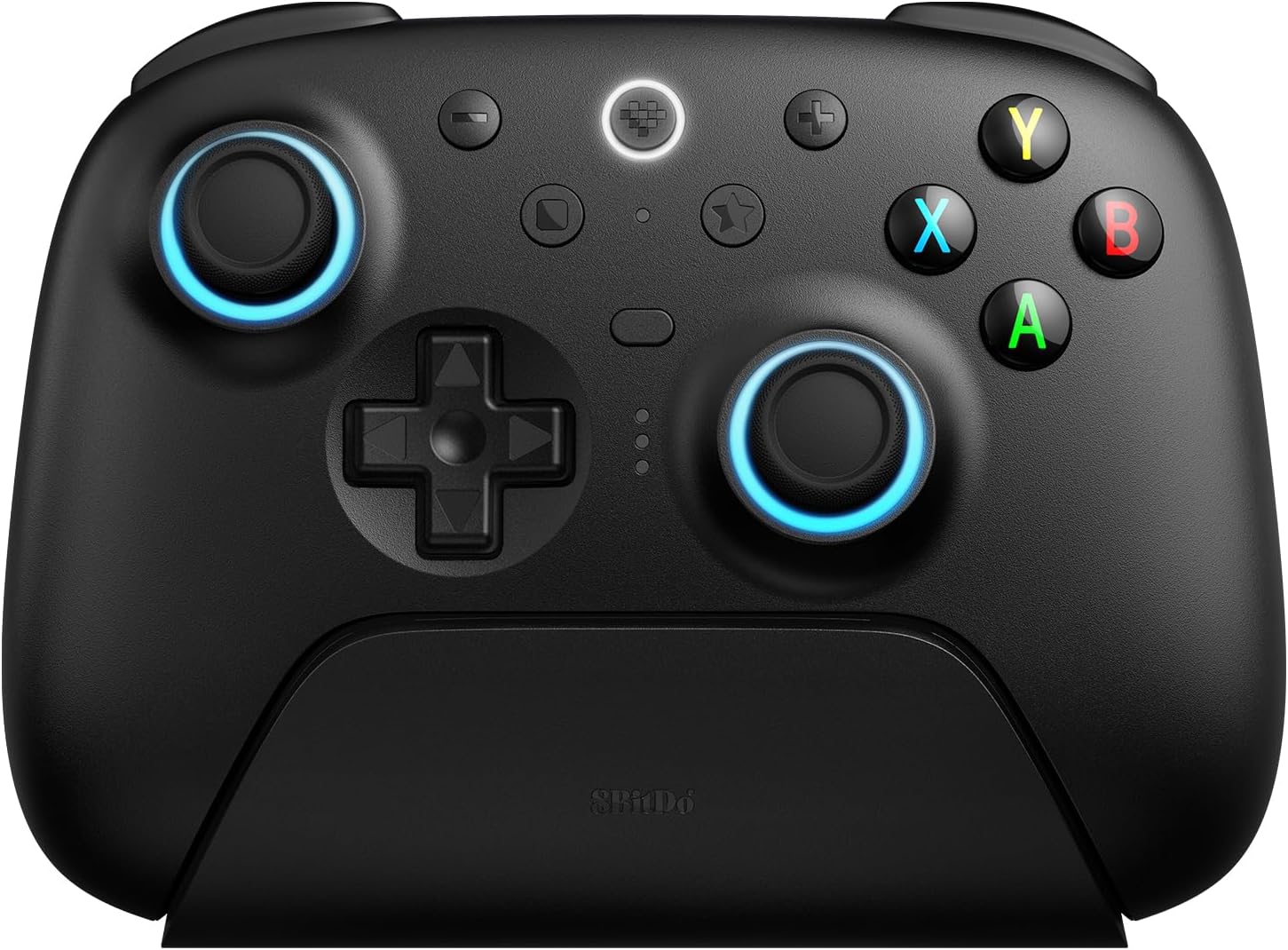 8Bitdo Ultimate 2 Wireless Gaming Controller with Charging Dock - Black | TMR Joysticks, Switchable Hall Effect/Tactile Triggers, 8Speed Wireless Tech, RGB Fire Ring, for PC & Android