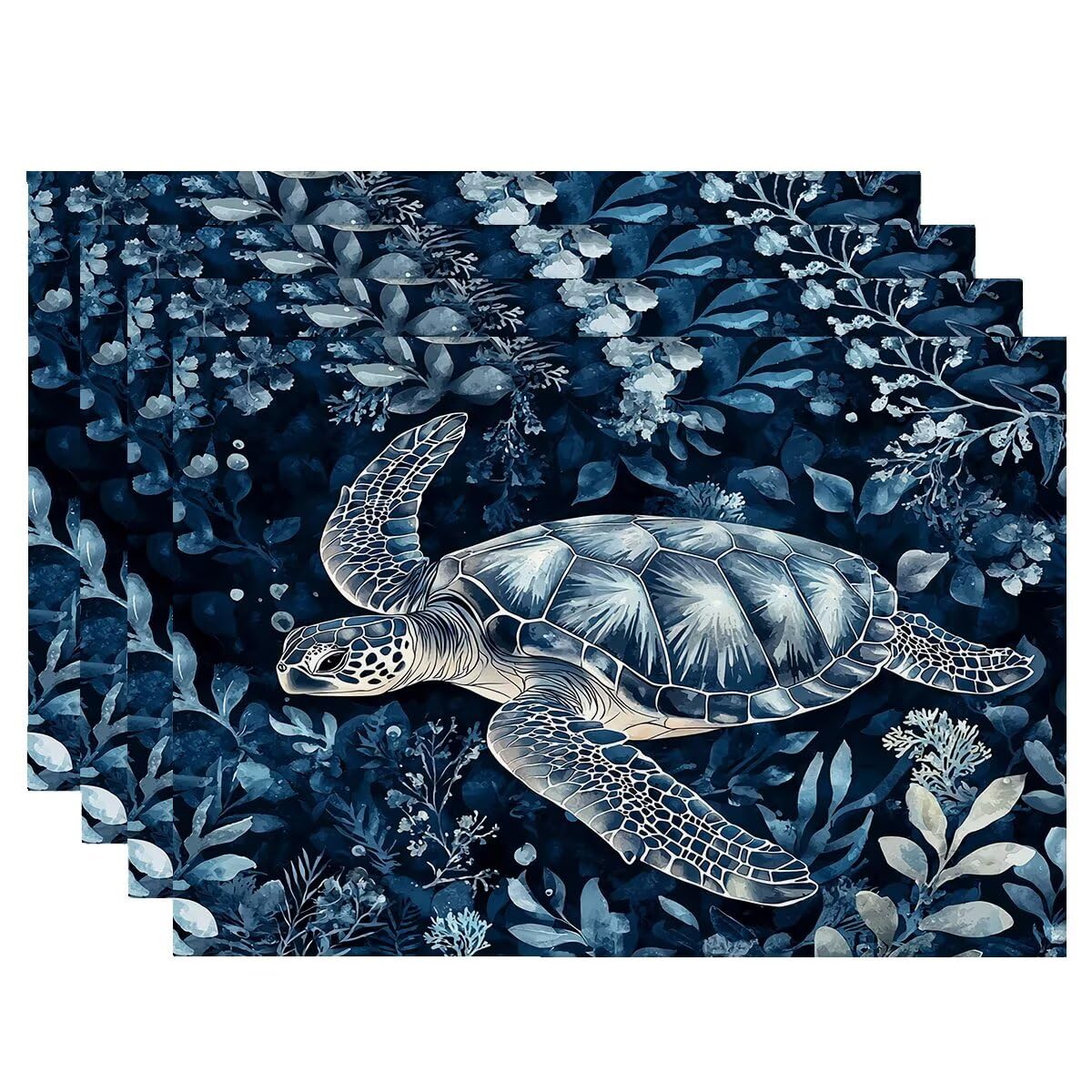 Set de table tortue pour dejeuner et petit dejeuner convivial en famille