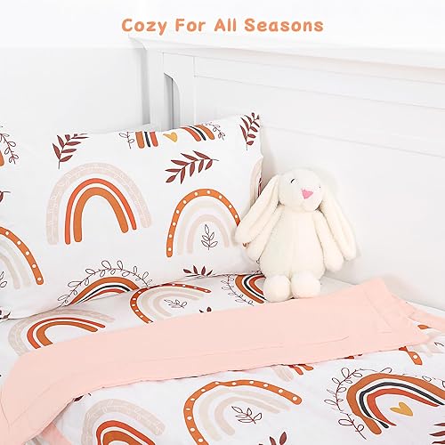 Miniatura 5 de Pea Pod Juego de ropa de cama de 4 piezas para niños pequeños, juego de edredón azul de primera calidad para cuna, incluye sábana encimera, sábana