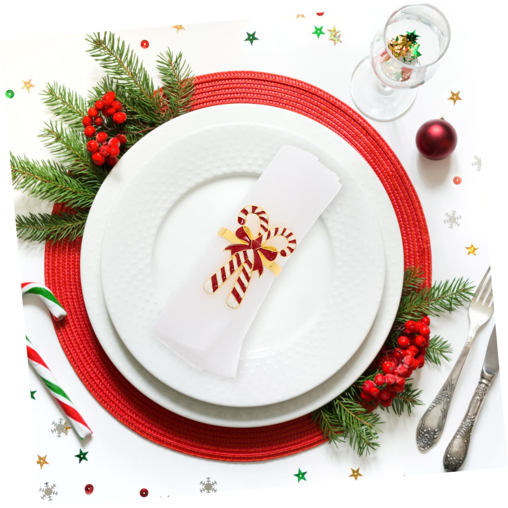Gatuida 12stücke Teiliges Weihnachts Serviettenringe Kreative Napkin Buckles Für Tischdekoration Zu Weihnachten Und Festlichen Anlässen