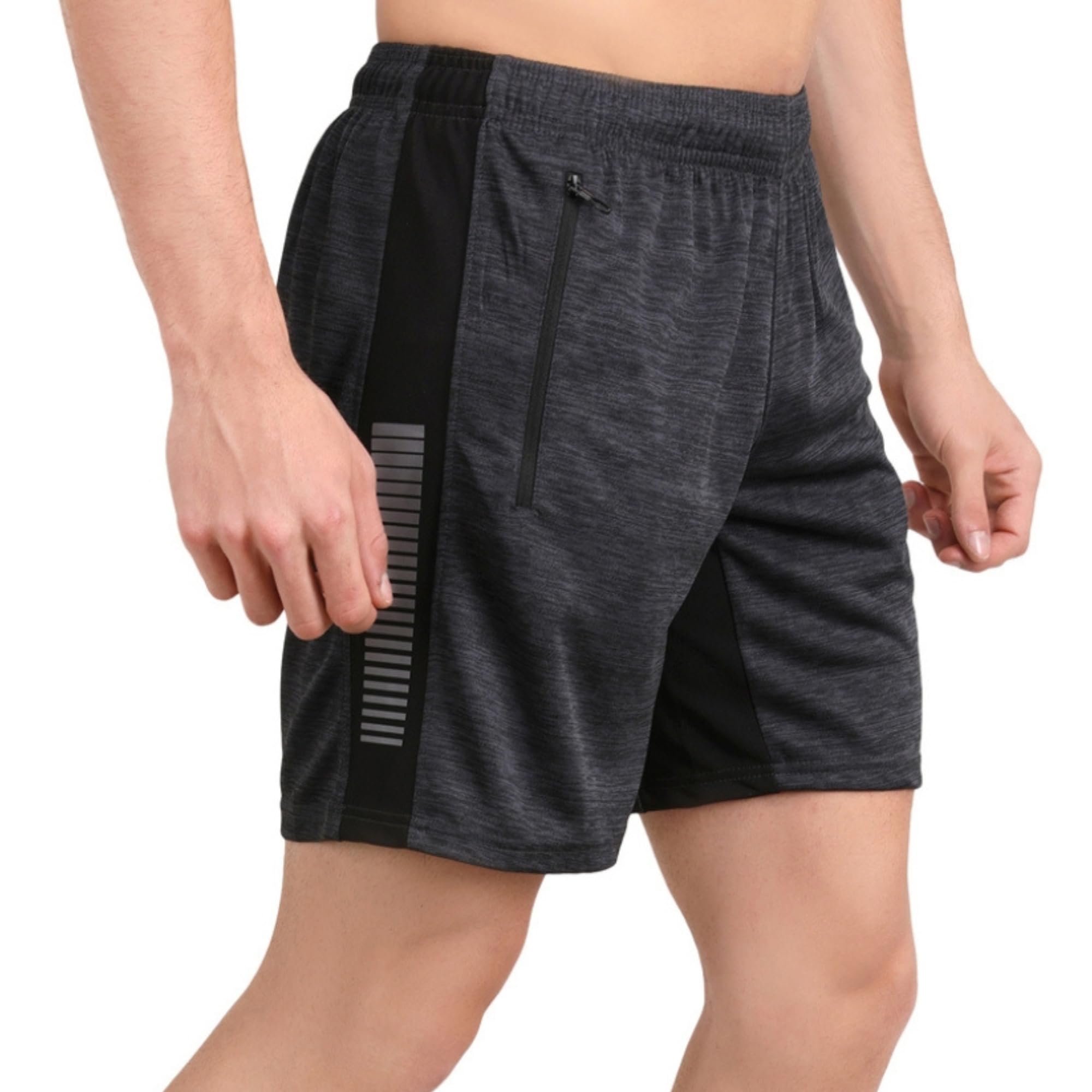 gymific Men's Sports Shorts | Quick Dry Gym Running Cycling Shorts with Zipper Pocket | Lightweight Stretch Workout Athletic Activewear Shorts for Men-picture-10