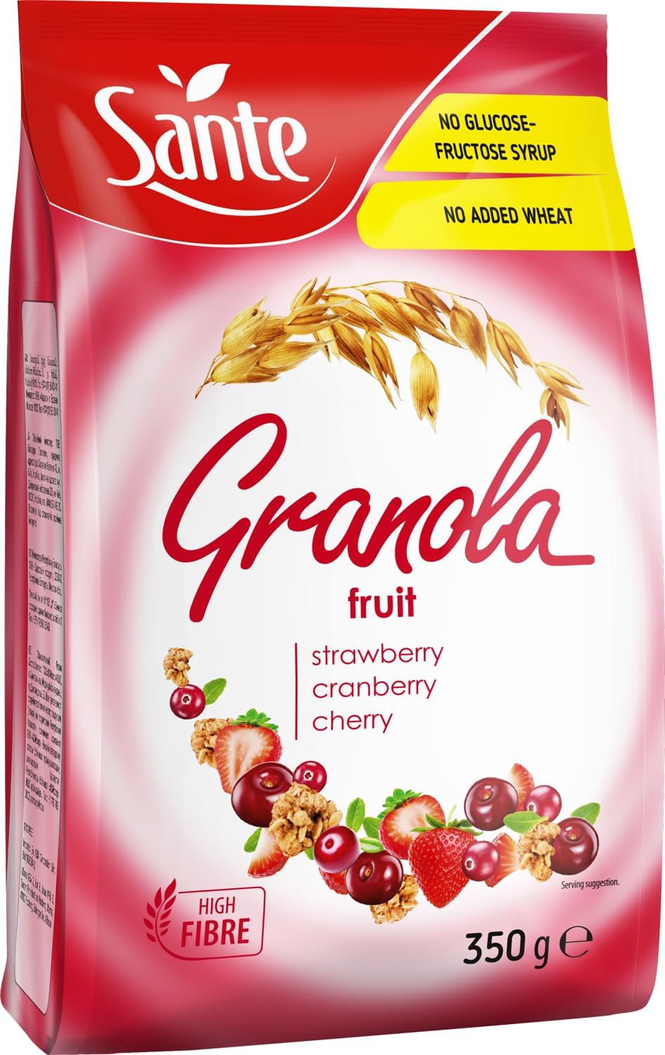 Whole Grain Granola With Cranberry, Raspberry, Strawberry, 350 G