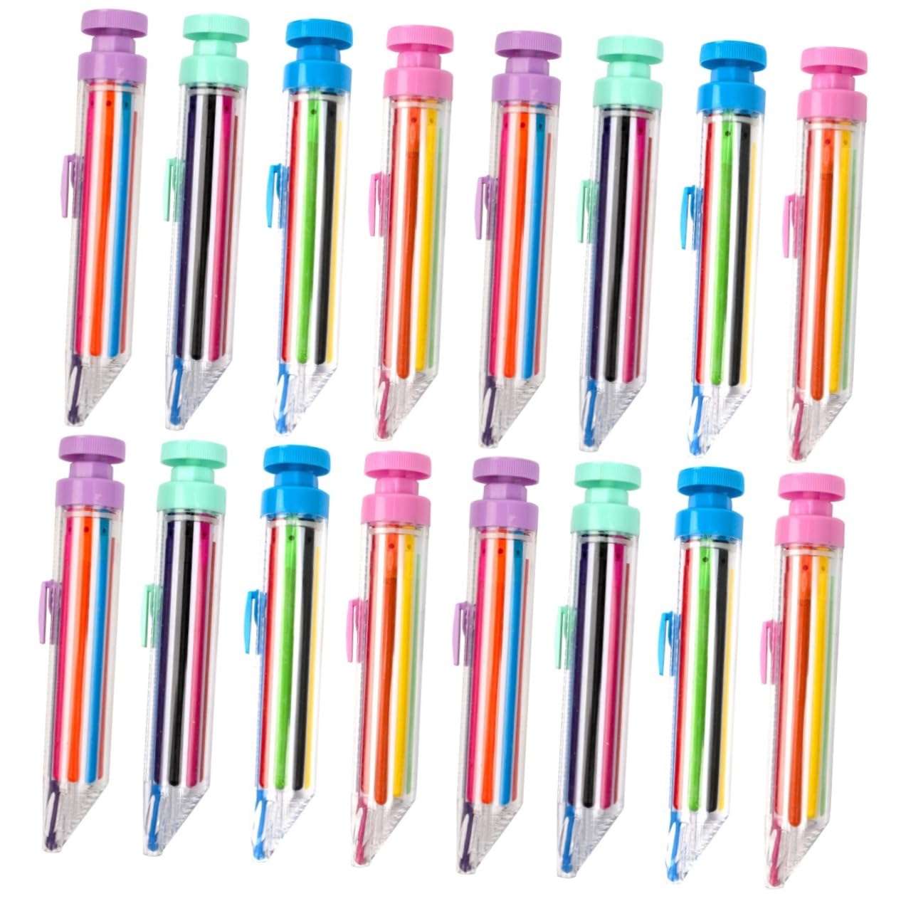 BESTonZON16 Pcs Multicolor Crayons Red Crystal Car Decor Rainbow Crayons Stick Crayons Multicolor Pen Crayons for Kids Ages 4-8 Children Pen Baby Kit To Rotate Household Products Press Wax