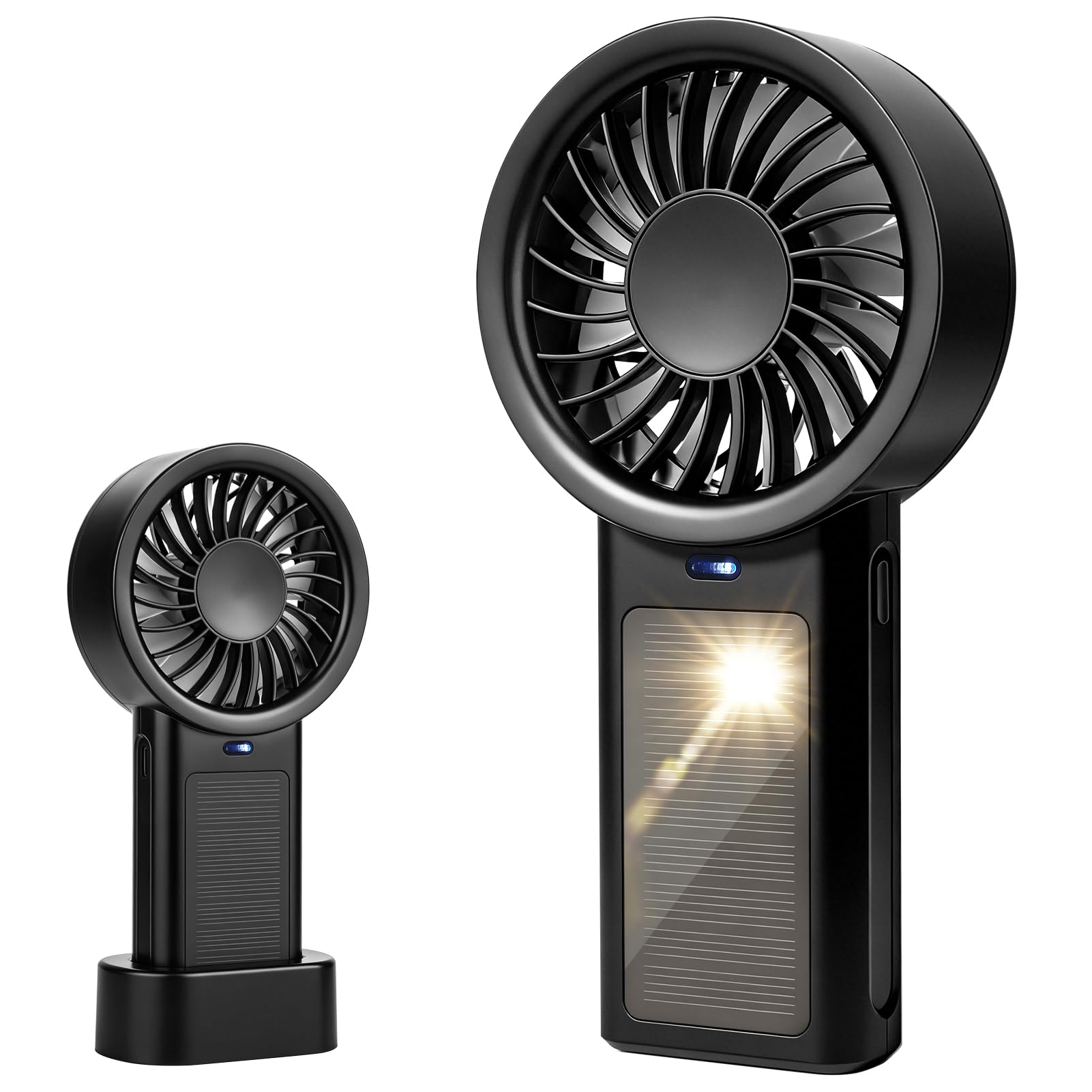 Ventilatore portatile turbo, ricaricabile tramite USB, ventilatore personale ad alta velocità a 5 marce, alimentato a batteria, mini ventilatore portatile senza fili per viaggi, campeggio