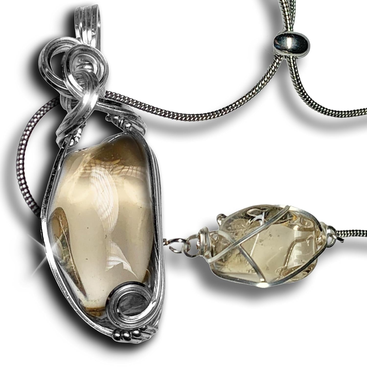 Handmade Citrine Birthstone Bracelet and Pendant Bundle | Womens Citrine Bundle | Wife Anniversary Jewelry | November Birthstone Sagittarius | Birthday Gifts for her (Bundle, Citrine - November)