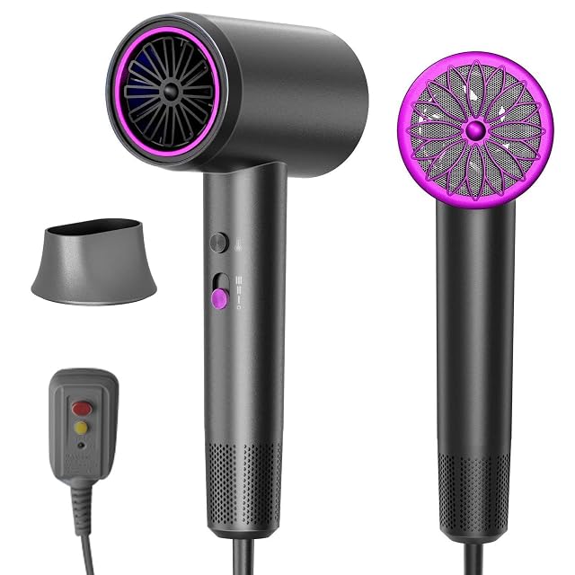 Hair Dryer 3 Min Fast Drying-110000 RPM Professional High Speed Blow Dryer 200 Millions Negative Ionic Care Hair
