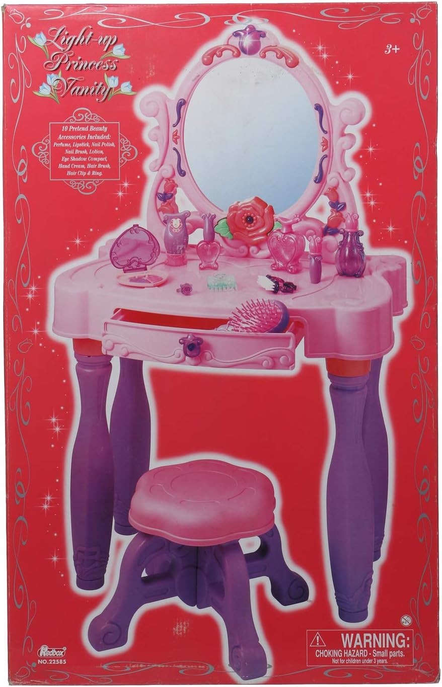 princess vanity Lightup Table With Accessories For Girls Mauve Buy