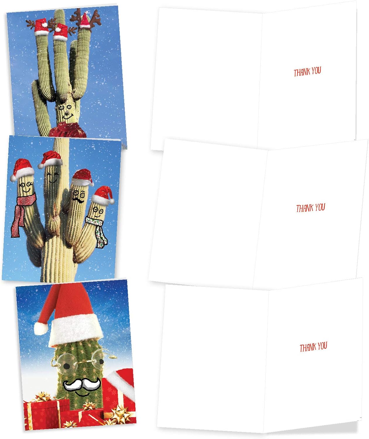 The Best Card Company, 20 Christmas Thank You Cards Boxed (10 Designs, 2 Each), Assorted Gratitude Cards (4 x 5.12 Inch) - Image 4
