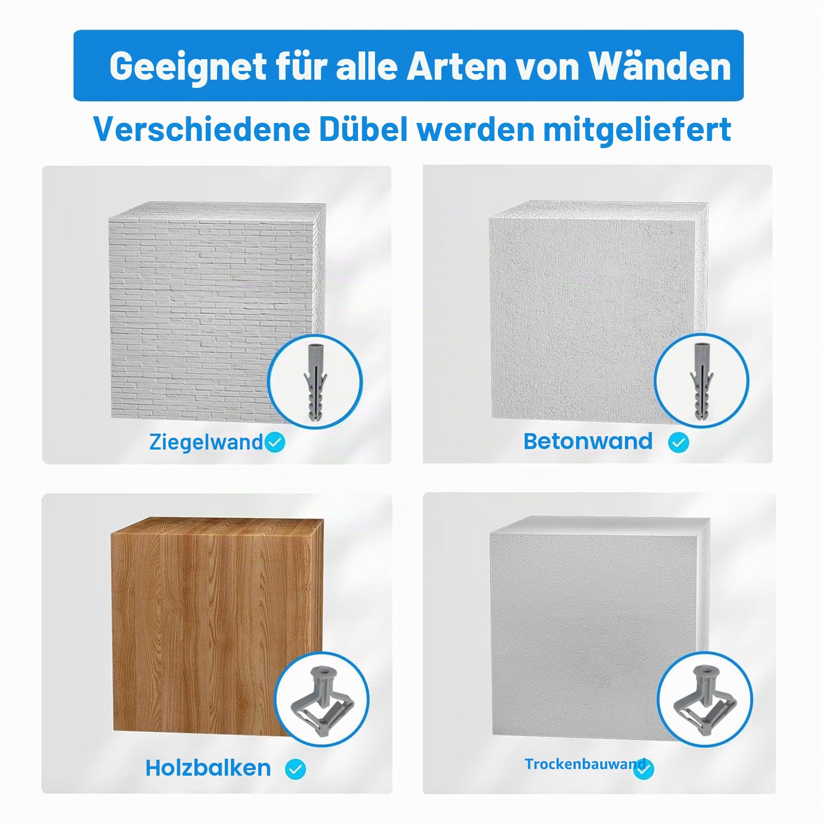 Lautsprecher Wandhalterung, schwen und neigbar, Wandhalterung aus Aluminium für kleine Lautsprecher, Tragkraft bis zu 30 lbs, HD-818, 2er-Pack (schwarz)
