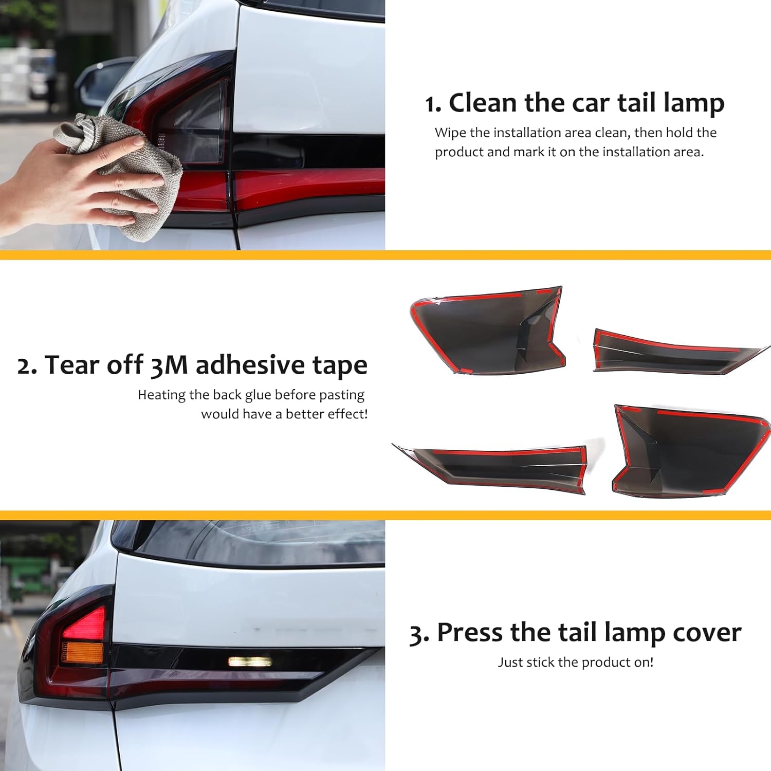 ABS Car Smoked Tail Light Covers Compatible with BMW X1 U11 2023 2024 Rear Lamp Light Shell Shade Tail Light Cover Protection Cover Accessories (for 2023-2025)