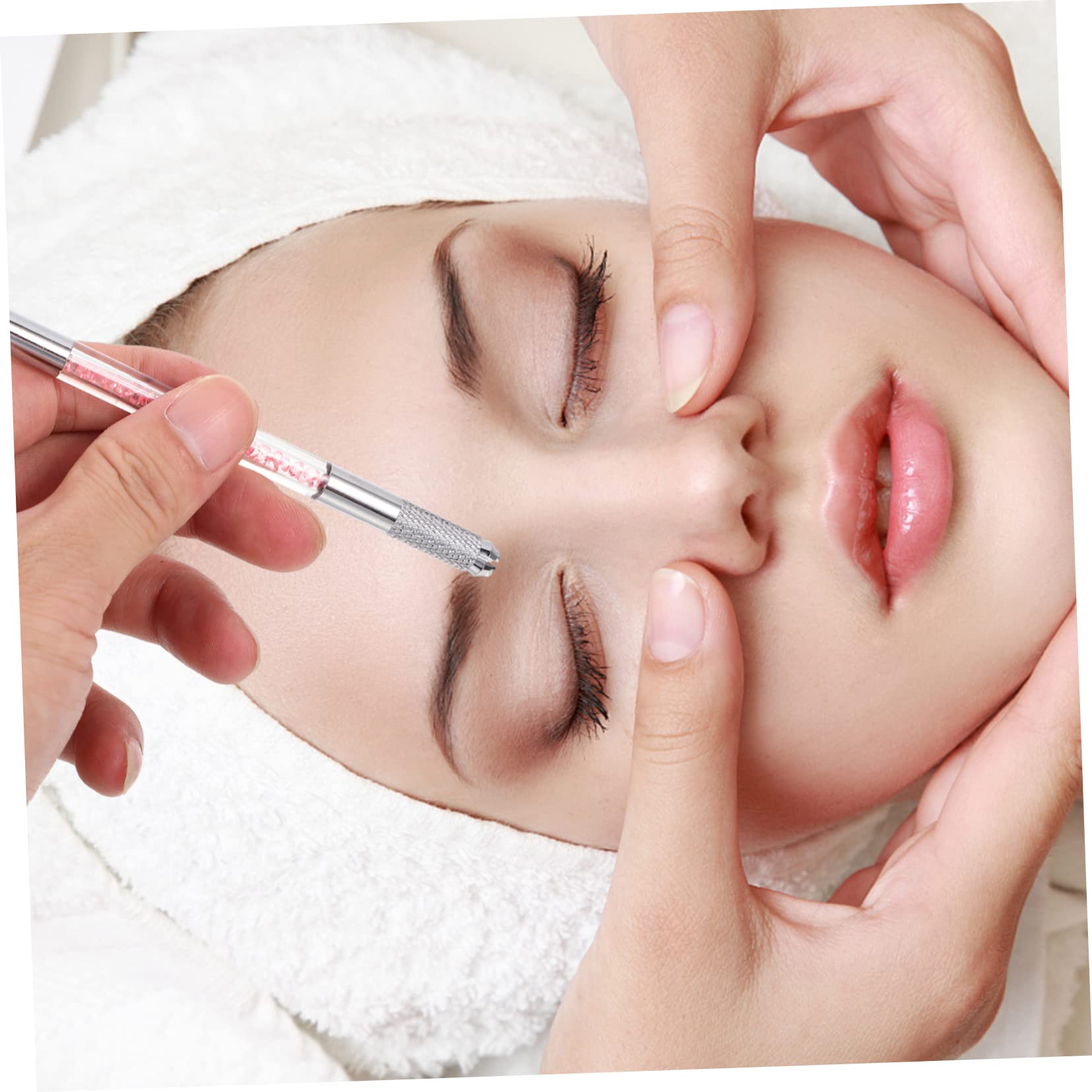 Mikinona Matita Sopracciglia Microblading Doppia Estremità 10 Pezzi in Abs Penna per Tatuaggi Sopracciglia Effetto Naturale Versatile e Funzionale