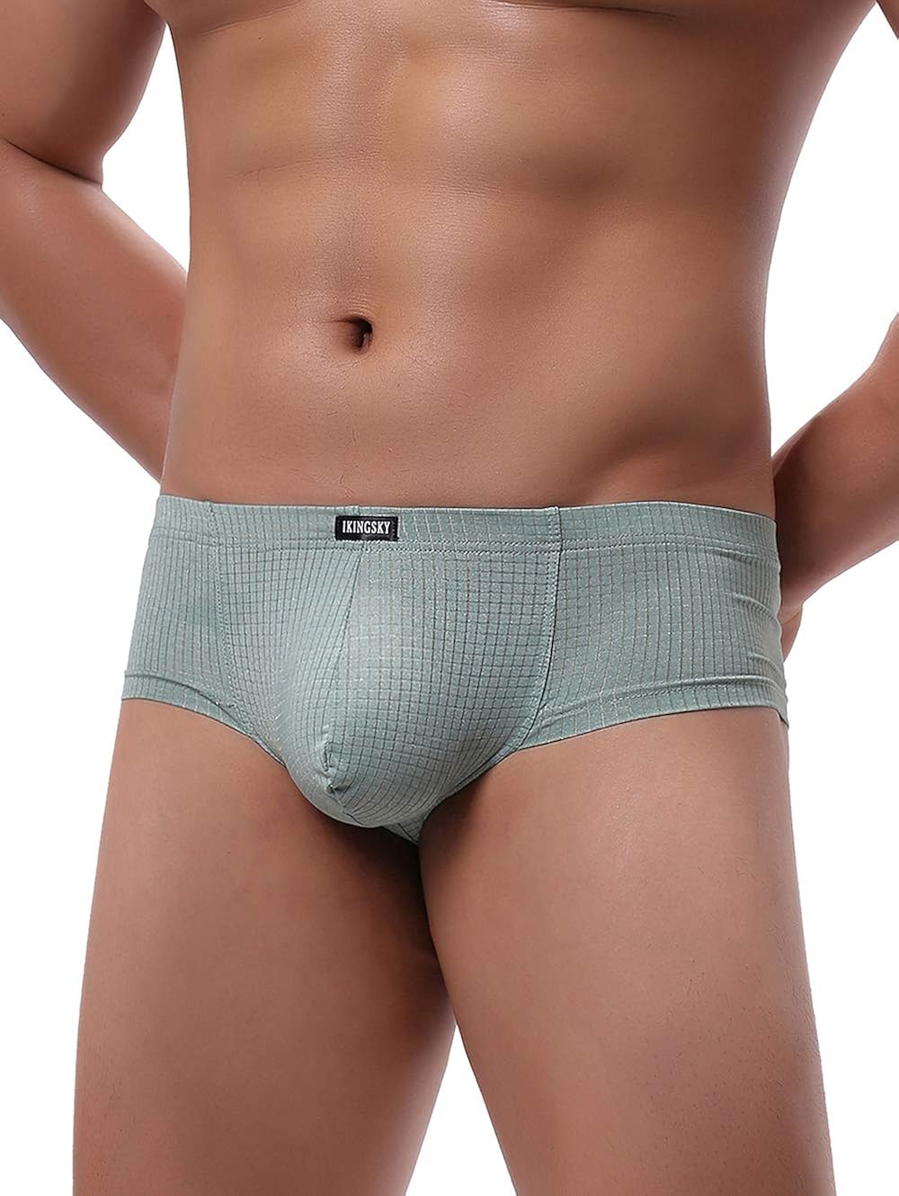 iKingsky Men's Cheeky Thong Underwear Mini Cheek Pouch Boxer Briefs Sexy Brazilian Back Mens Under Panties at  Men’s Clothing store