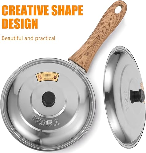 Miniatura 5 de DOITOOL Tapa universal de acero inoxidable para ollas, sartenes y sartenes, 13 pulgadas de repuesto para sartén con perilla para cocina del hogar