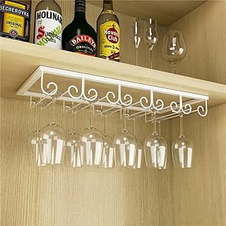 Wine rack SKC Oświetlenie europejski żelazny wiszący bar dom wino chłodziarka kreatywny uchwyt na kubek uchwyt na kubek wodoodporny / ognioodporny / wilgoć / rdza / trwały czarny, złoty, biały (30 cm, 40 cm, 50 cm, 60 cm, 70 cm)