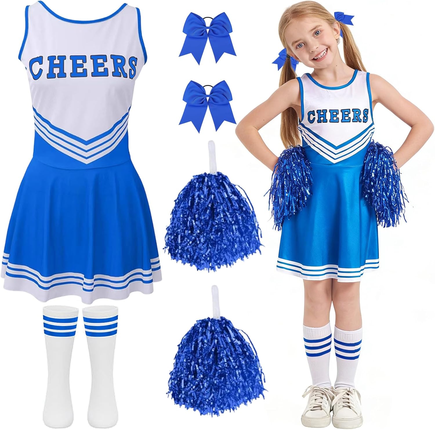 Cheerleader Costume, Cheerleader Costume for Girls, Cheerleader Uniform, Carnival Costume for Halloween and Fancy Party