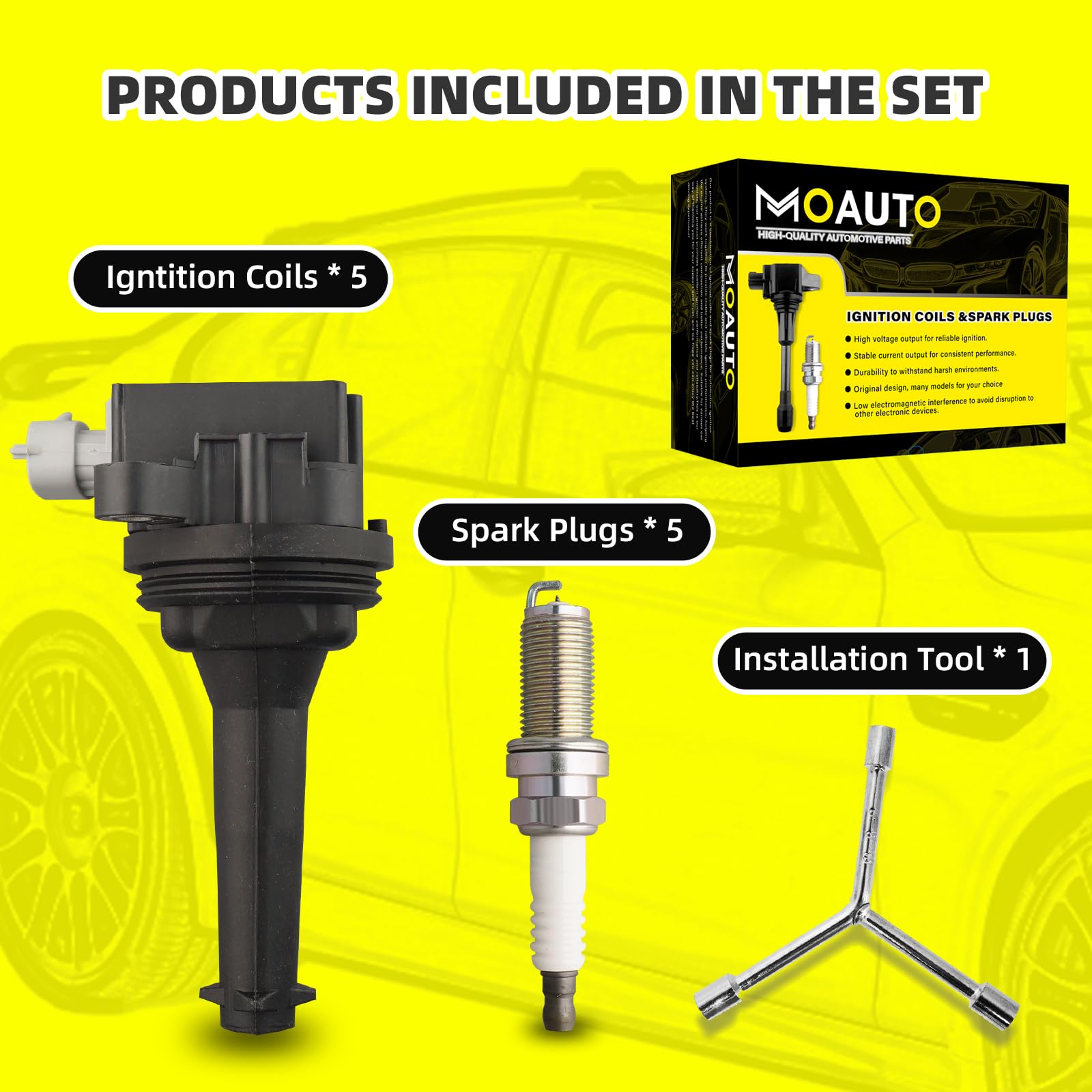 Amazon.co.jp: MOAUTO イグニッションコイル5個セット UF517 30713417 