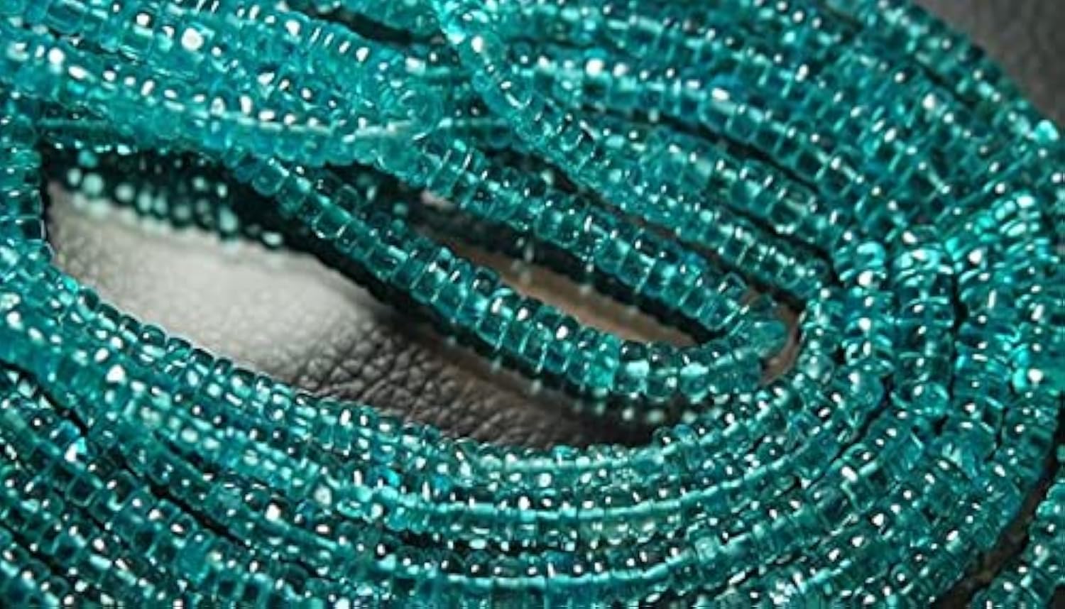 Apatite bleue rondelles épaisses 7mm pour remplacer les petites perles de vos colliers