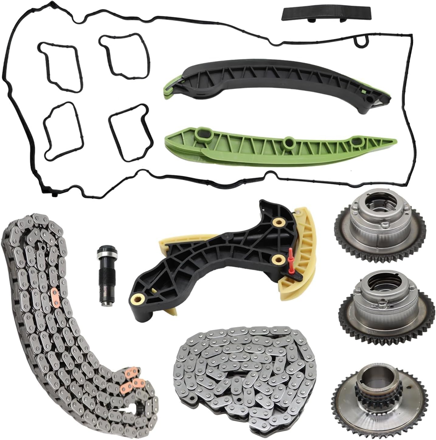 Timing Chain Kit with Camshaft Adjuster Compatible with C-Class C250 C180 C200 Replace 2710503347 2710501400 2710502547