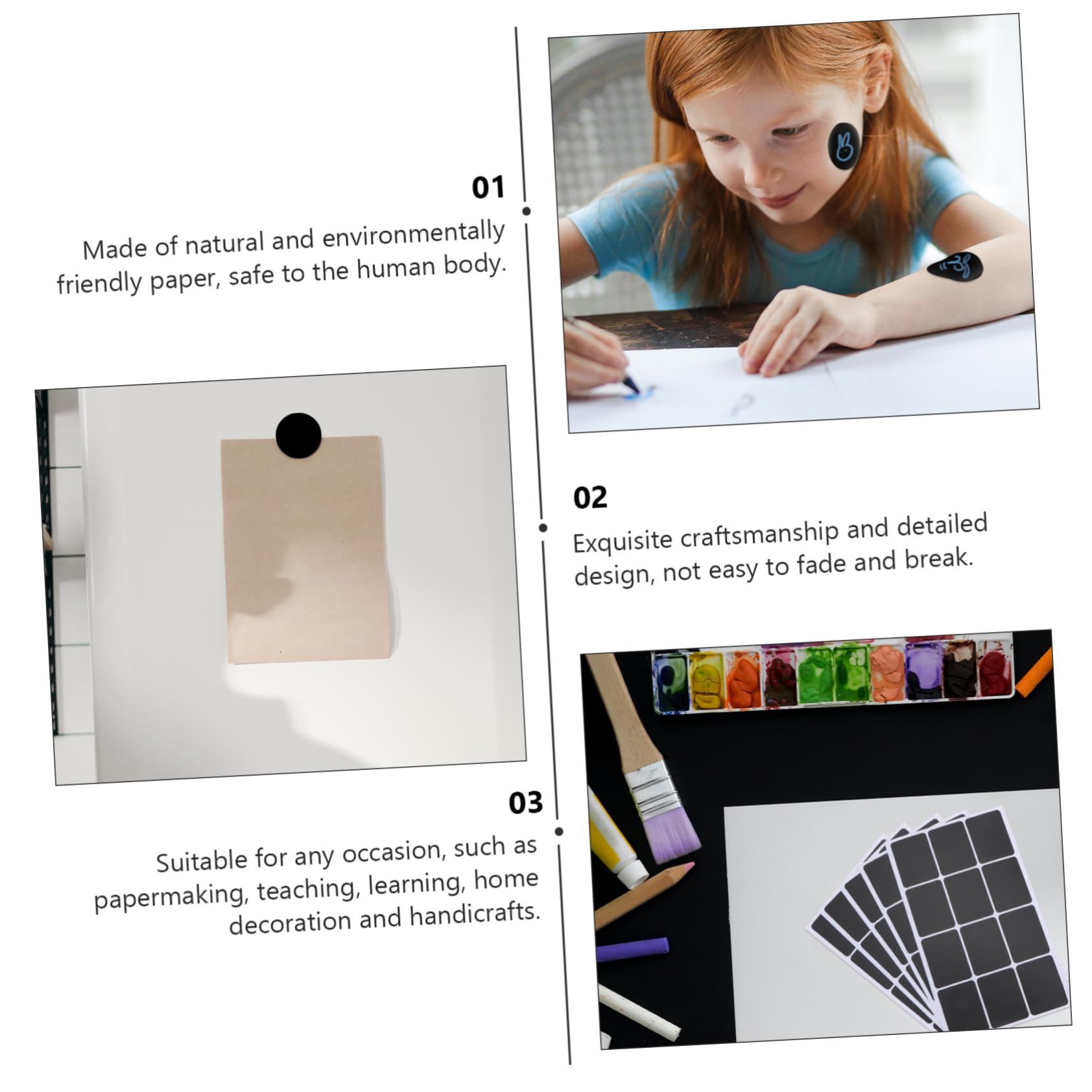 Tofficu 3sets Etichette Lavagna Adesive Impermeabili Per Bottiglie e Barattoli Sticker Grandi e Sticker Piccoli Cancellabili e Riutilizzabili Per Organizzazione Cucina