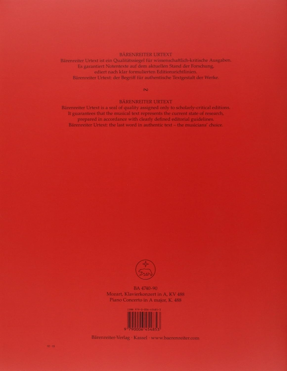 Mozart: Piano Concerto No. 23 in A Major, K. 488      Sheet music – January 1, 1962