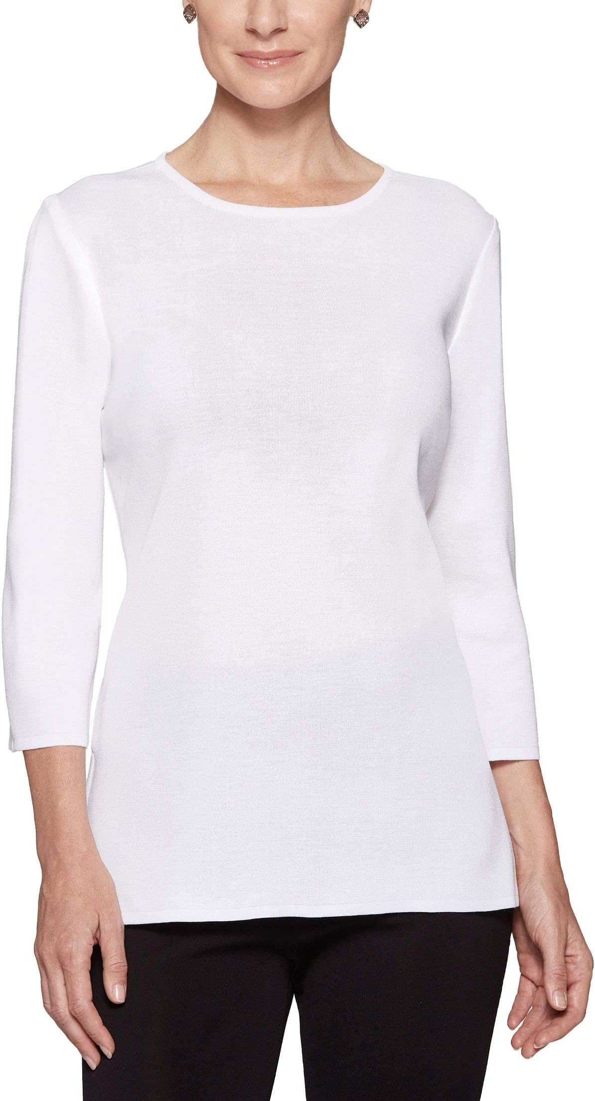 Sleeve Knit Tunic - Unlined, Machine or Hand Wash - Pull On closure, Jewel Neckline, Wrinkle Free