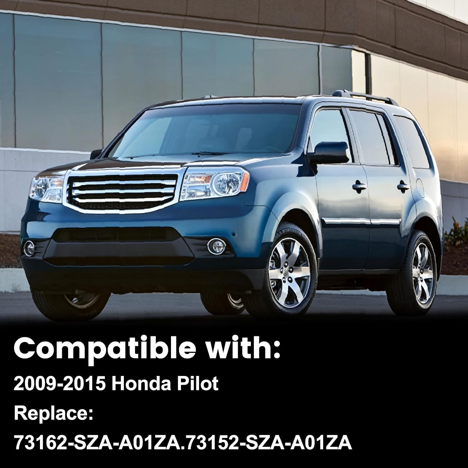 Front Letf and Right A Pillar Windshield Pillar Molding & Weatherstrip Compatible with with 2009-2015 Honda Pilot Driver Passenger Side LH RH 73162-SZA-A01ZA 73152-SZA-A01ZA