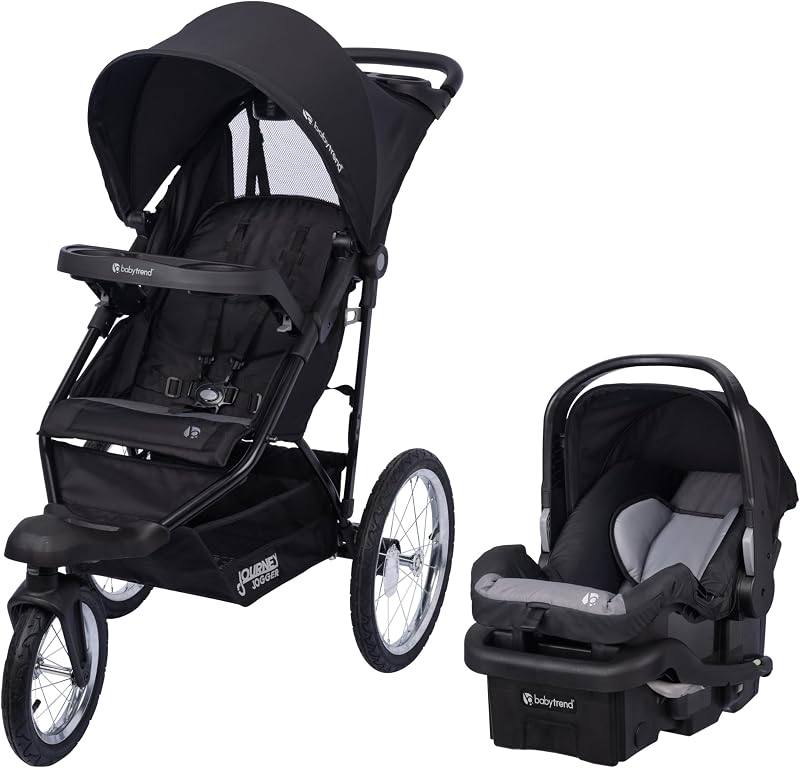 Baby Trend Journey Jogger Travel System with EZ-Lift Infant Car Seat, Stellar Black