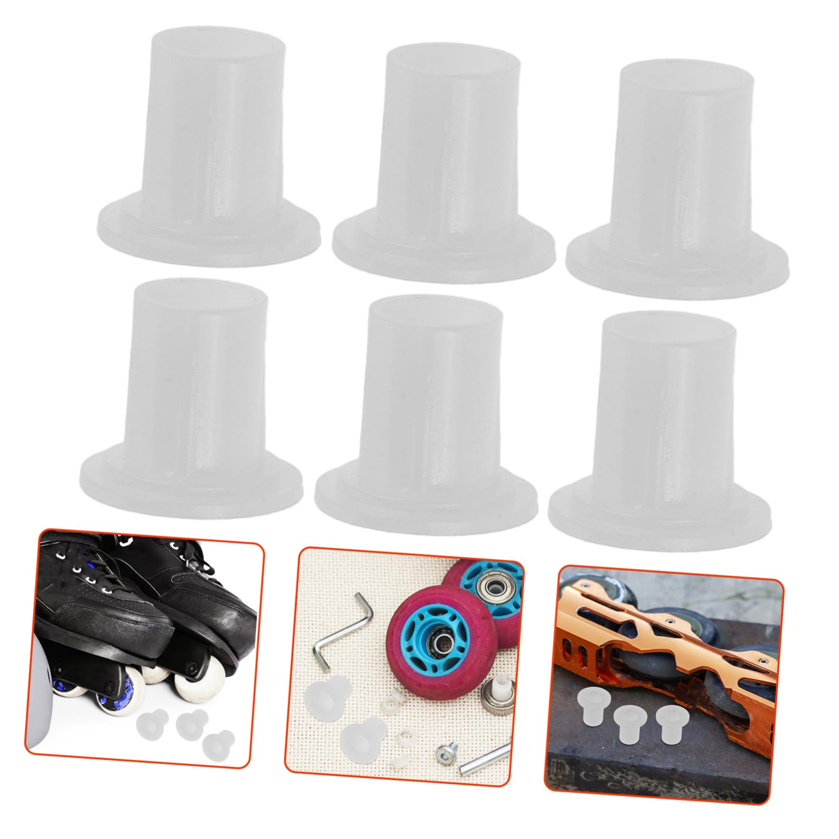 GALPADA Skateboard Wheel Screws Roller Skate Stoppers Skate Board Bushing Set Roller Accessories
