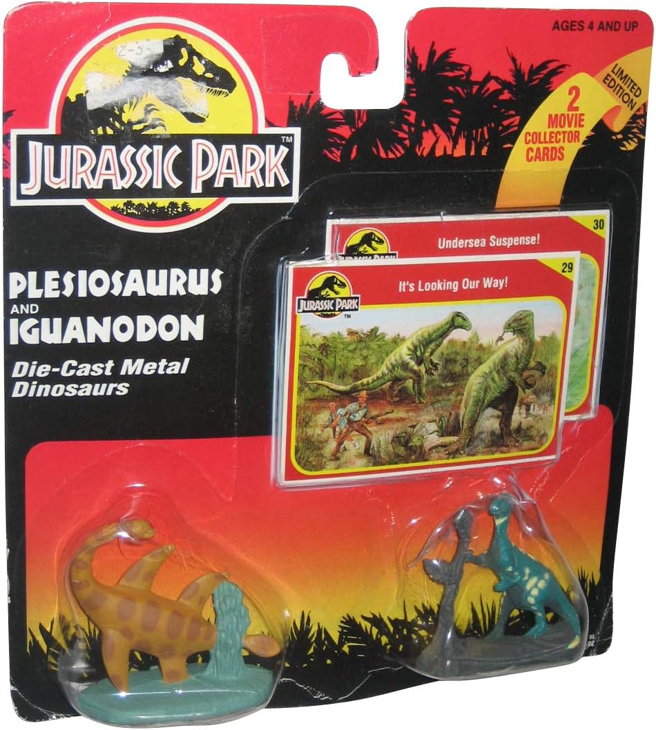 Plesiosaurus and a iguanodon From Jurassic Park - Diecast Jurassic Park Dinosaurs