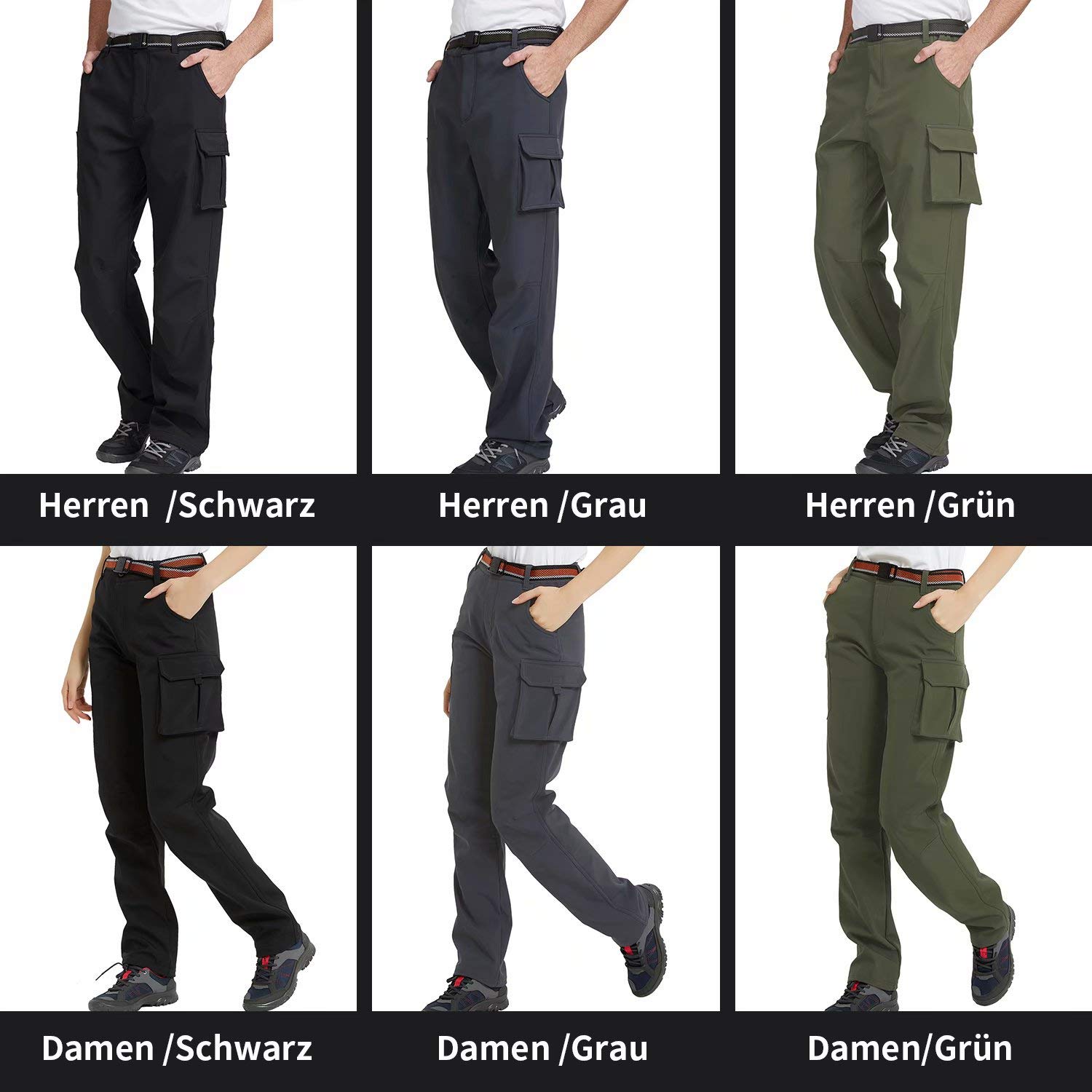 Omnis Uomo Pantaloni Da Trekking Da Uomo, Impermeabili, Con Cerniera Pantaloni Trekking Uomo Estivi - Foto 2