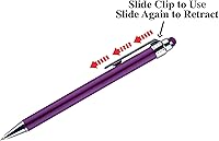 Vista 6 de Bolígrafos personalizados con punta de stylus -Bright Vibes- acción de clic, personalizables, escritura negra, bolígrafos con nombre impreso