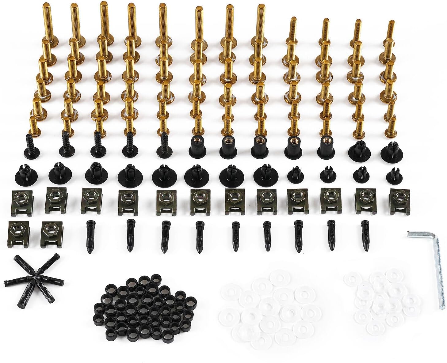 Motorcycle Fairing Complete Bolts Kit Stainless Steel Screws for Suzuki GSXR1000 2003 2004 2005 2006 GSXR 1000 03 04 05 06 Metric Bolts Screws Kit Fasteners Hardware Clips (Titanium Blue)