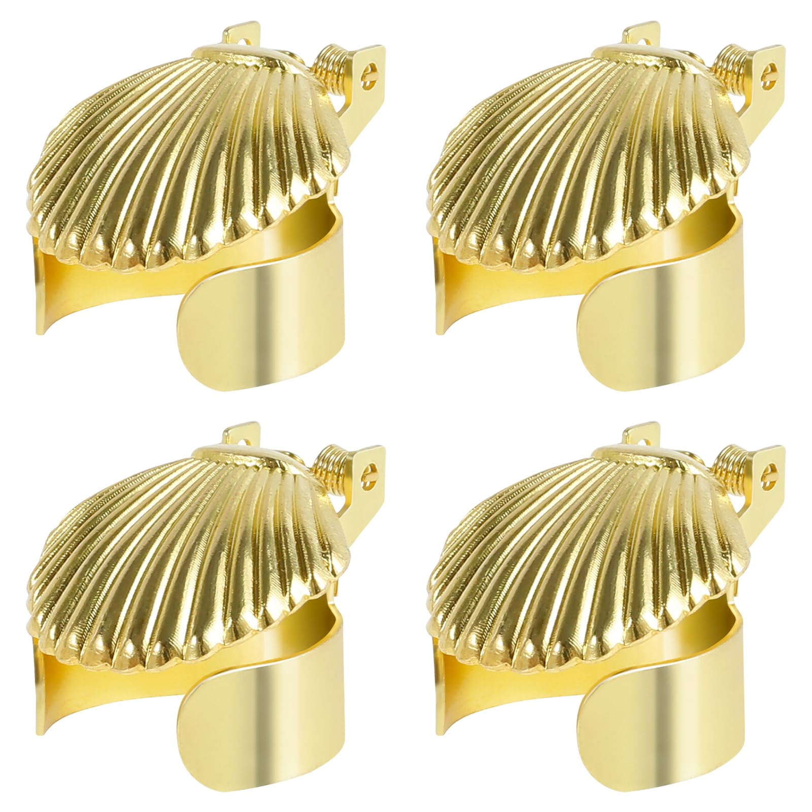 ZJRDYYK 4 PCS Automatic Candle Snuffer, Candle Extinguisher Clip, Automatic Candle Wick Snuffer Stopper, Candle Snuffer Accessories (Gold)