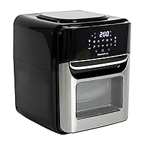 Melchioni Family | Friggitrice ad Aria Smart VIRGINIA, Capacità 12L, Timer 1, 90 minuti, con Wifi Compatibile con Google e Alexa, Air Fryer Multiprogramma con App, 80-200°, 1700 W, Colore Nero