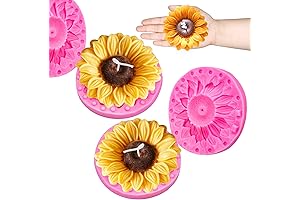 Wehous 2PCS Large Sunflower Silicone Molds