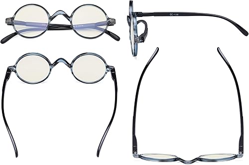 Miniatura 8 de Eyekepper Redondo Azul Filtro De Luz Gafas Mujeres Hombres - Bloqueo De Rayos UV Anti Pantalla Lectores De Computadora - MarrónTortuga +1.50