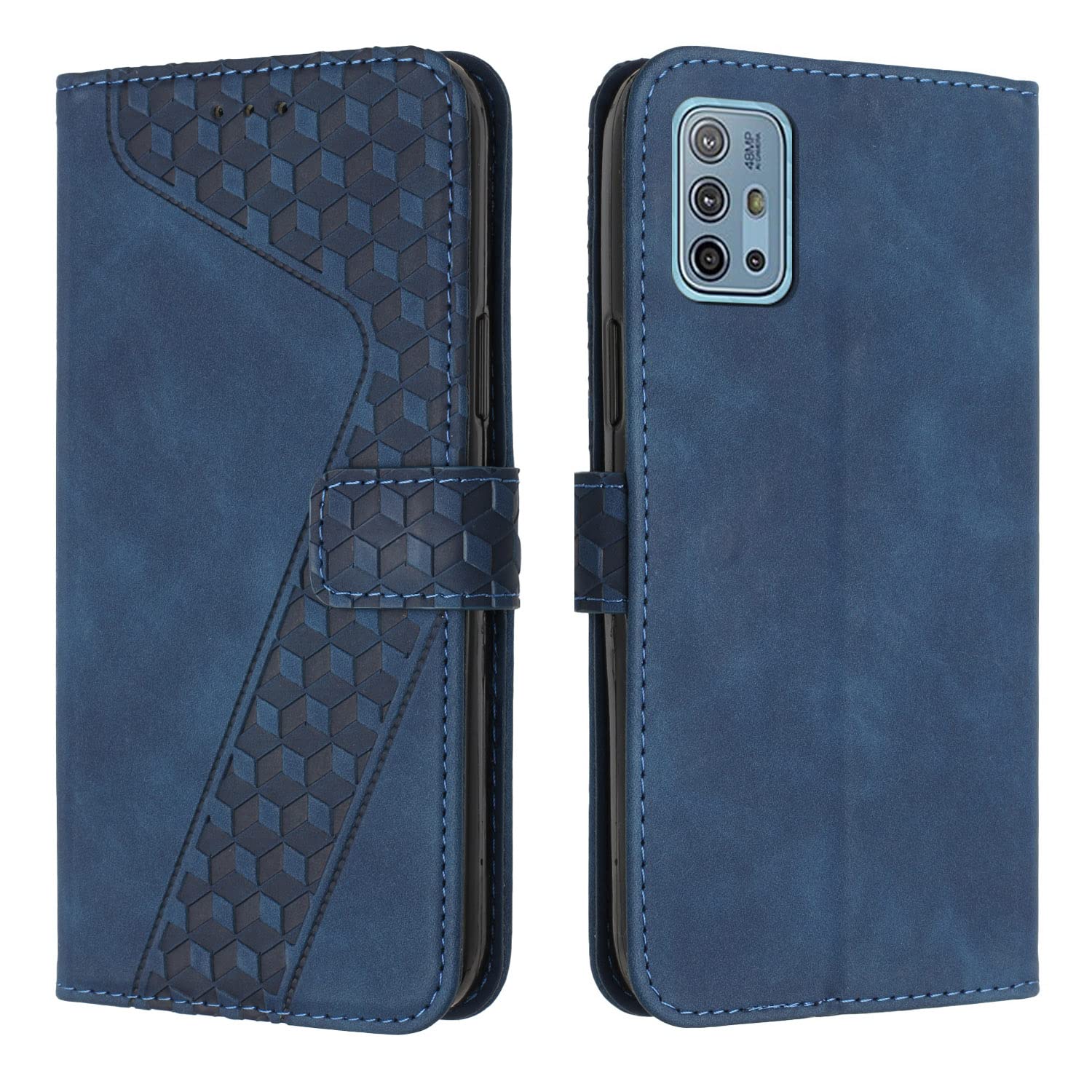 Compatible With Motorola Moto G10/G20/G30/G10 Power Case, Wallet Case PU Leather with Card holder Slots Magnetic Flip Cover Bookstyle Phone Cases Cover for Moto G10/G20/G30/G10 Power (Blue)