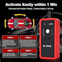 Vista 4 de KINGBOLEN EL-50448 Sensor Automático de Presión de Neumáticos 315/433 MHz, Herramienta de Activación de Reset/Relearn TPMS Compatible con Vehículos