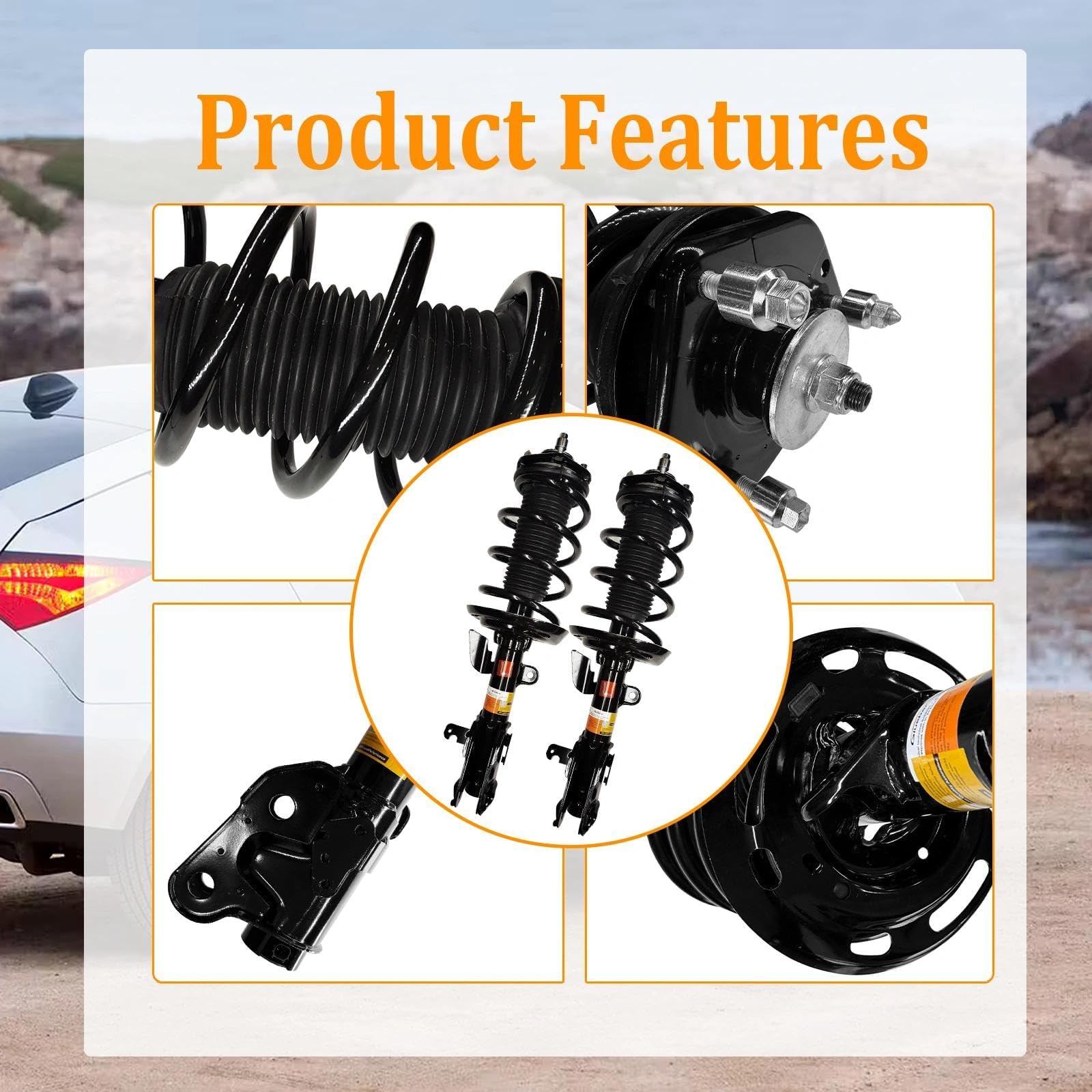Amazon.com: 51606-STX-A59 Front Shock Absorbers Struts W/Electric