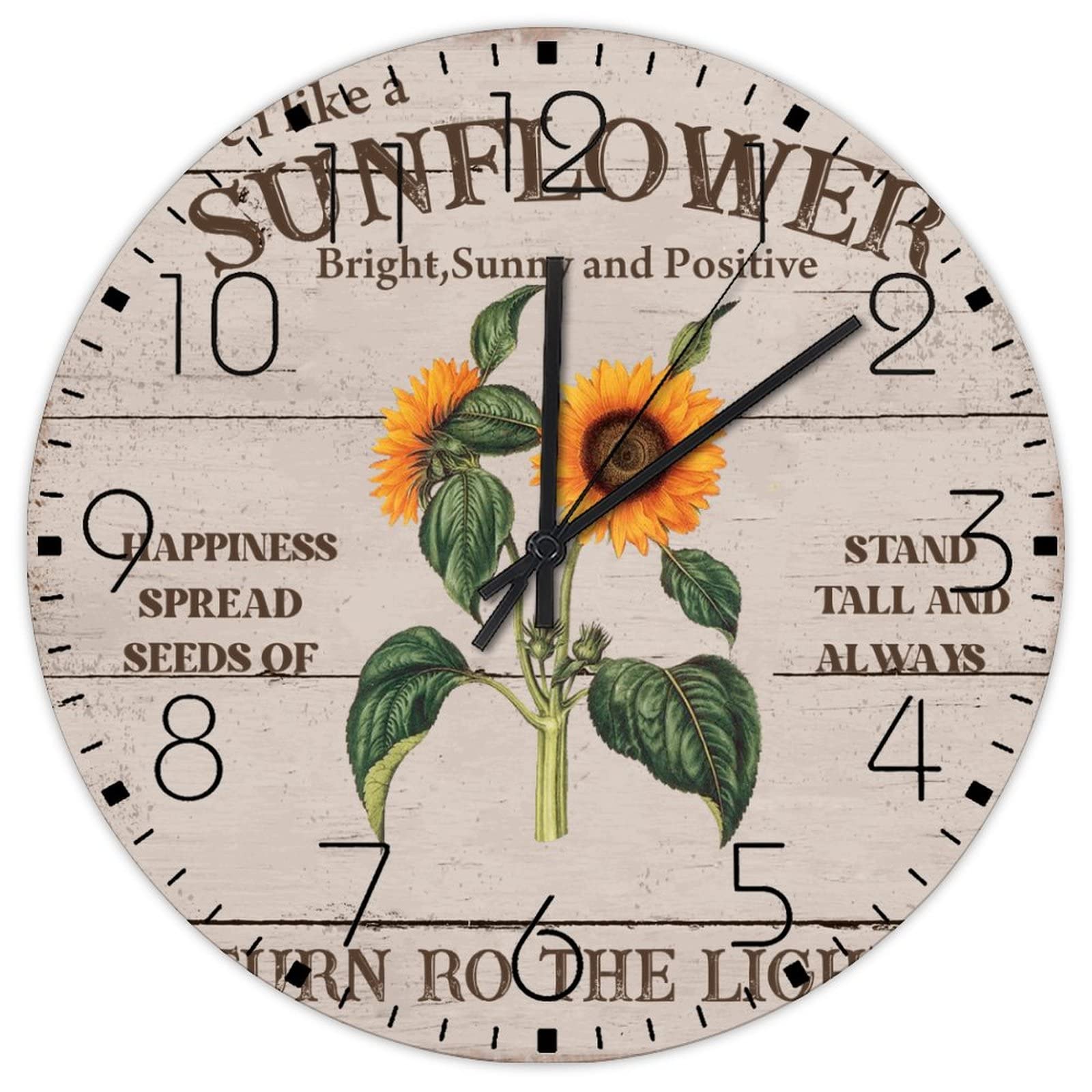 Horloge murale silencieuse pour stopper le bruit du tic-tac en bois