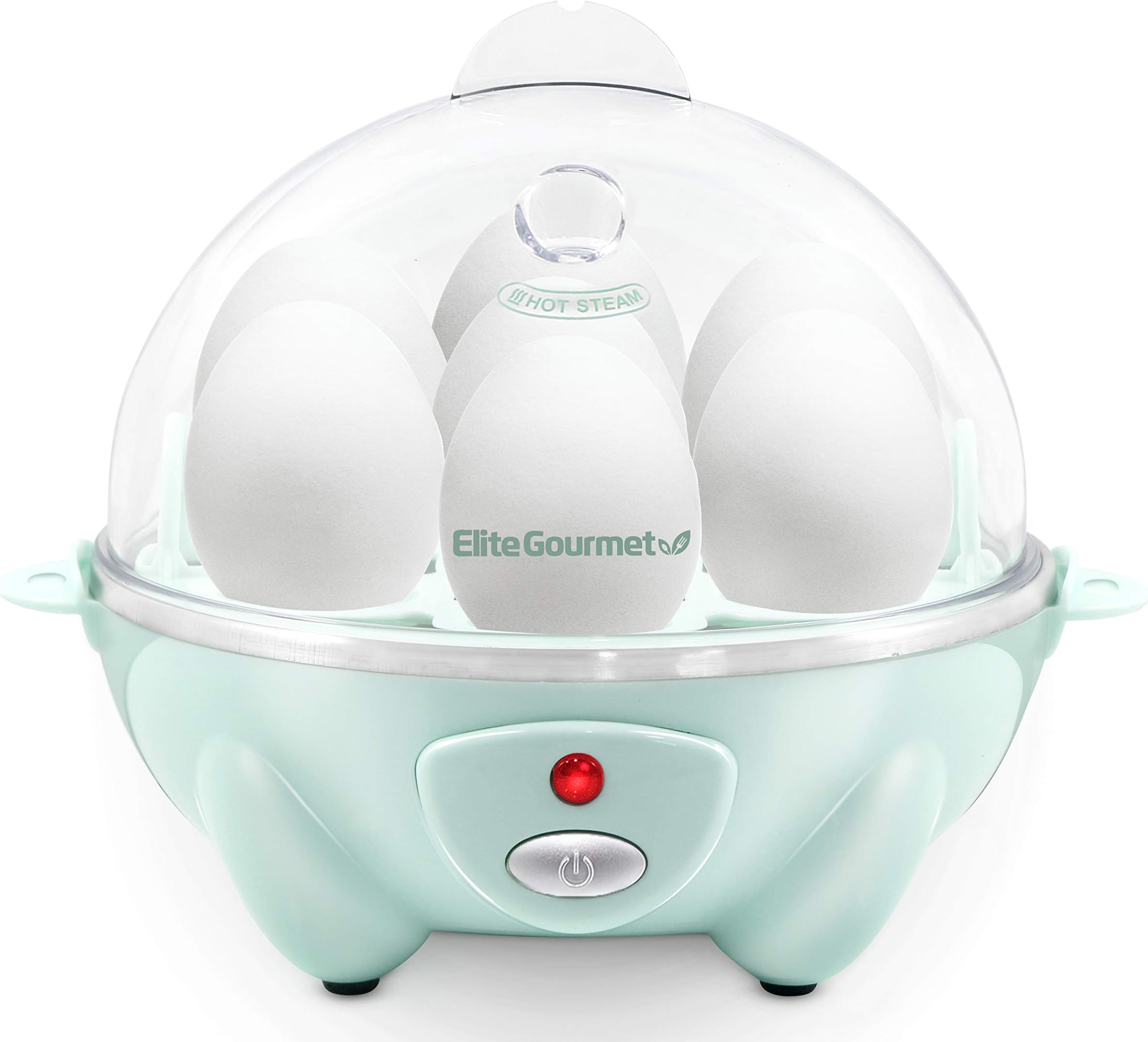 Elite Gourmet Easy Electric 7 Egg Capacity Soft, Medium, Hard-Boiled Cooker Poacher, Scrambled, Omelet Maker with Auto Shut-Off and Buzzer, BPA Free
