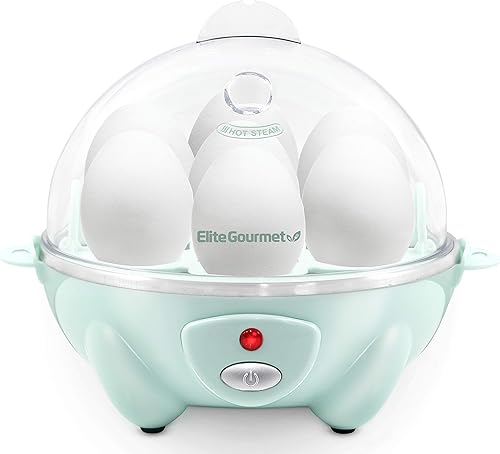 Vista 15 de Elite Gourmet EGC710DKG Cocedor Rápido de Huevos, 7 Huevos Hervidos Fáciles de Pelar, Duros, Medianos, Suaves, Escalfador, Máquina para Omelettes