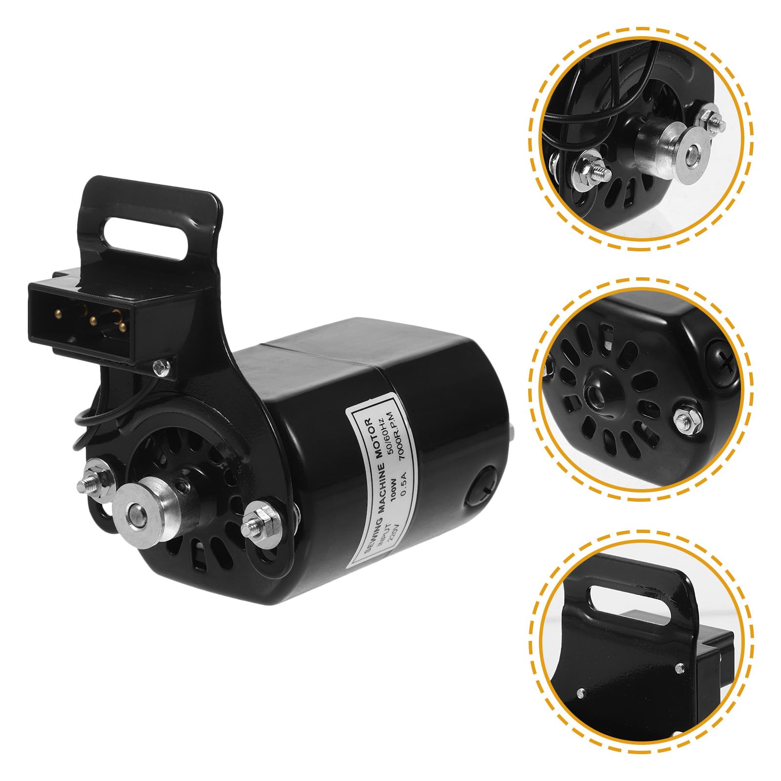 FRCOLOR Motor de Máquina de Coser Eléctrica de Repuesto para Uso Doméstico Motor para Máquinas de Coser Antiguas Rotación Antihoraria Resistente