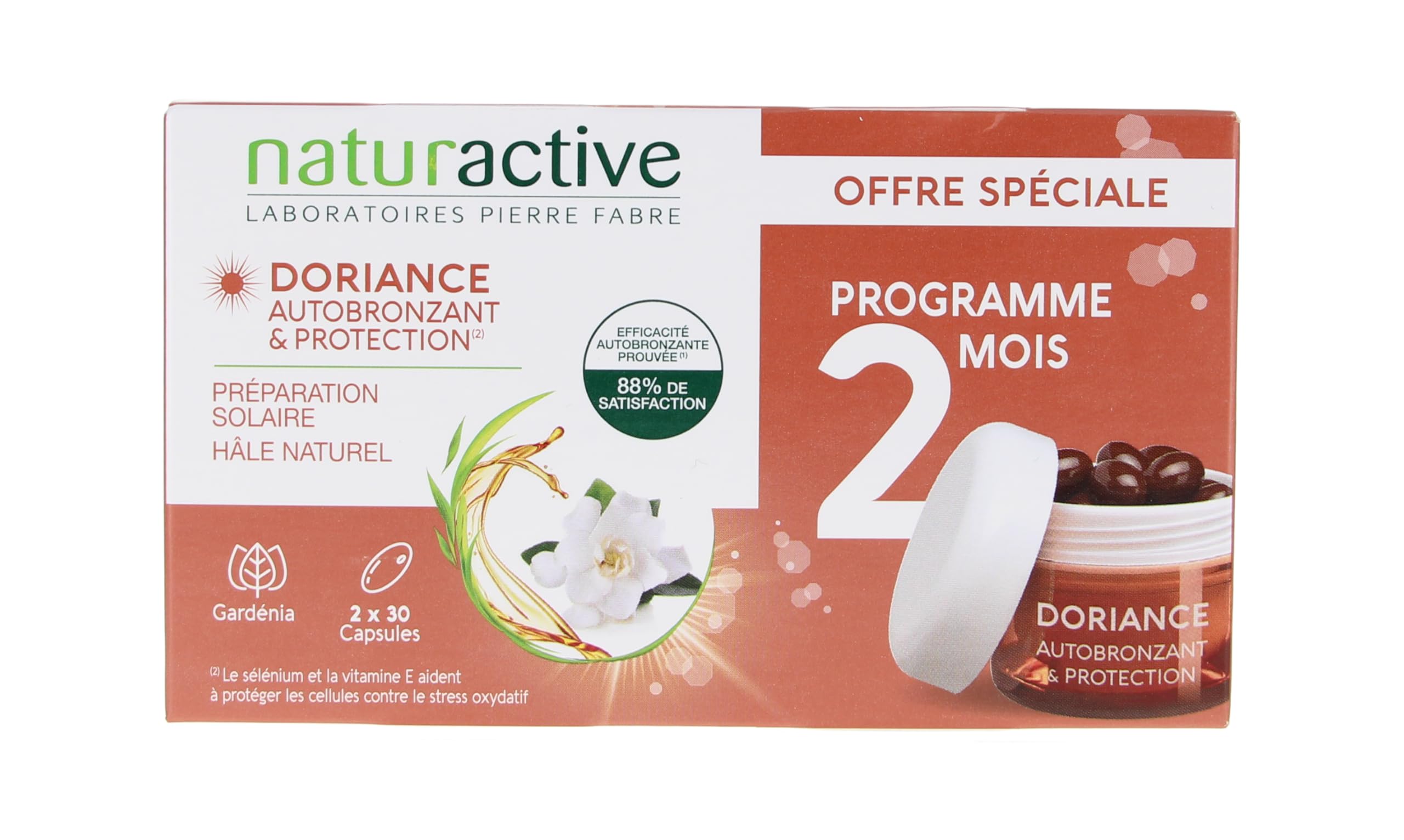 Naturactive Doriance Autobronzant & Protection Lot de 2 x 30 Capsules