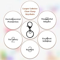 Vista 45 de 30Pcs Lobster Claw Clasps Keychain for Jewelry Making,Metal Lobster Clasp Swivel Trigger Clips with Jump Rings Flat Split Keychain Ring for DIY