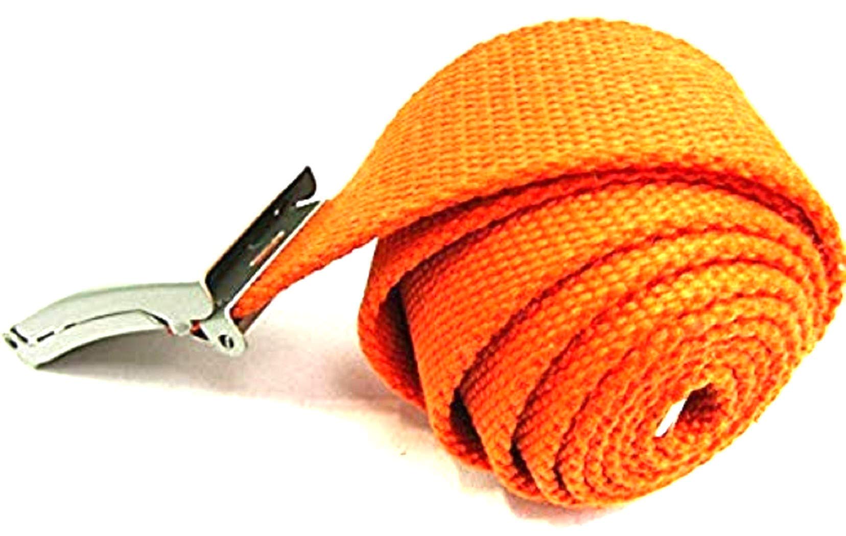 Unisex Plain Webbing Canvas Belt 52" (Orange)