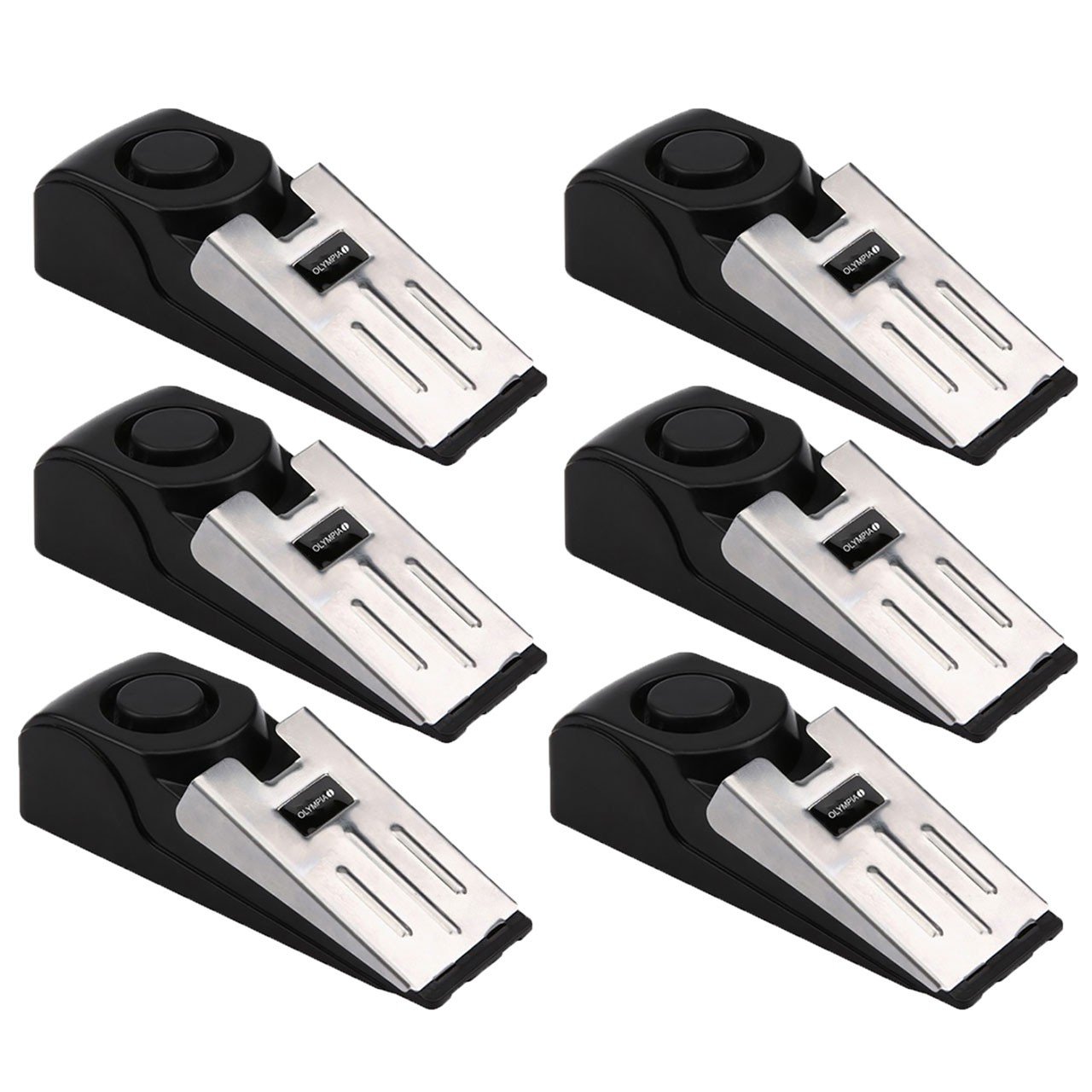 Butoir de porte avec alarme sonore 100 dB cale électronique de sécurité lot de 6
